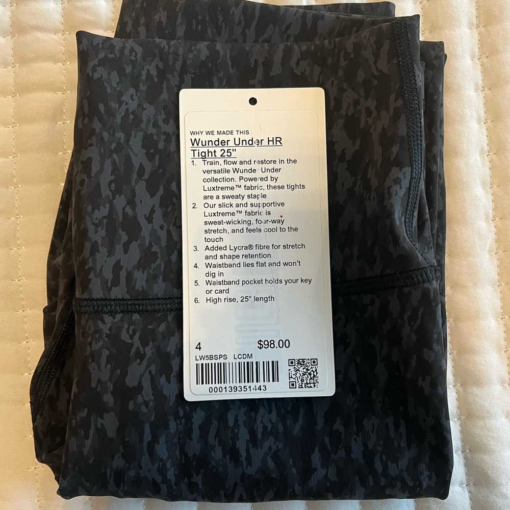 Lululemon Wunder Under HR Tight 25” size 4 (RARE.)